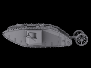 Billede af tank fra første verdenskrig